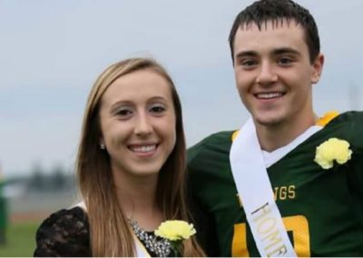 Sierah and Josh at football homecoming