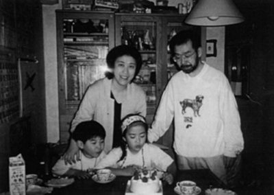 black and white photo of Setagaya Family