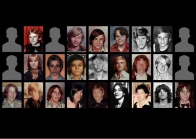 grid of John Wayne Gacy’s victims only some with photos