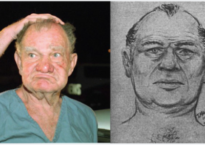 photo of Larry next to composite sketch