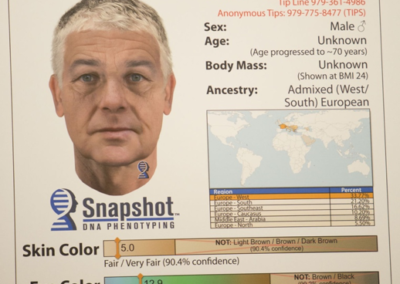 DNA Snapshot of suspect age-progressed to 70-years-old