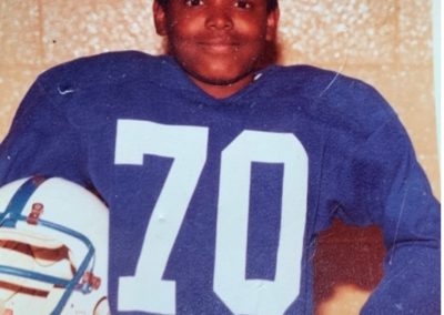 Shawn Edwards in football uniform