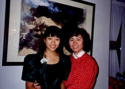 Jenny Lin with her Mother.