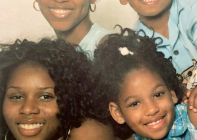 From top left: Phylicia with her siblings on her mother’s side of the family.