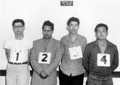 Ernesto Miranda (far left) standing in police line-up.