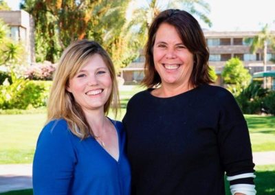 Jaycee Dugard (left) with her psychologist and mentor, Dr. Rebecca Bailey (right).