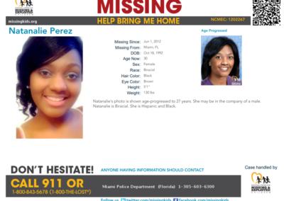 Missing person poster from National Center for Missing & Exploited Children.