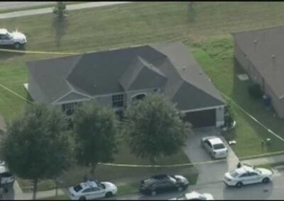 Yessenia Suarez’s home following a well-being check for Suarez and her children