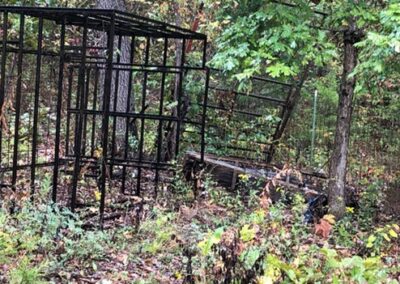Cage where Cassidy was held