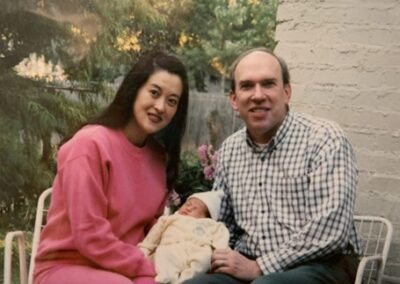 Angela and Geoff Green with their daughter Ellie.