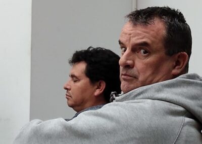 José Ramón Alejandro Ortiz (left) and Norberto Glennon (right) on trial.