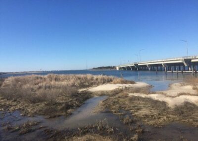 View of Corson’s Inlet State Park and Russ Chattin bridge.