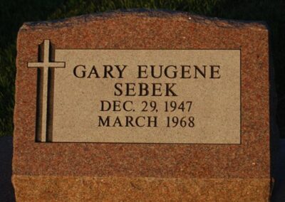Gary Eugene Sebek’s gravestone.