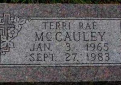 Terri McCauley’s gravestone.