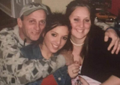 Fred Farmer with his daughters, Christina and Tricia.