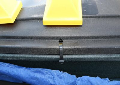 The zip ties used to secure the trash can where Fred’s body was found.