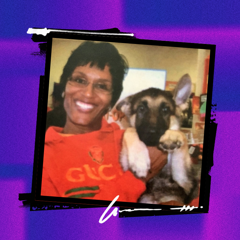 Sherese Walker Bingham and dog