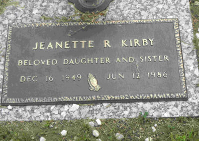 Jeanette Kirby’s grave