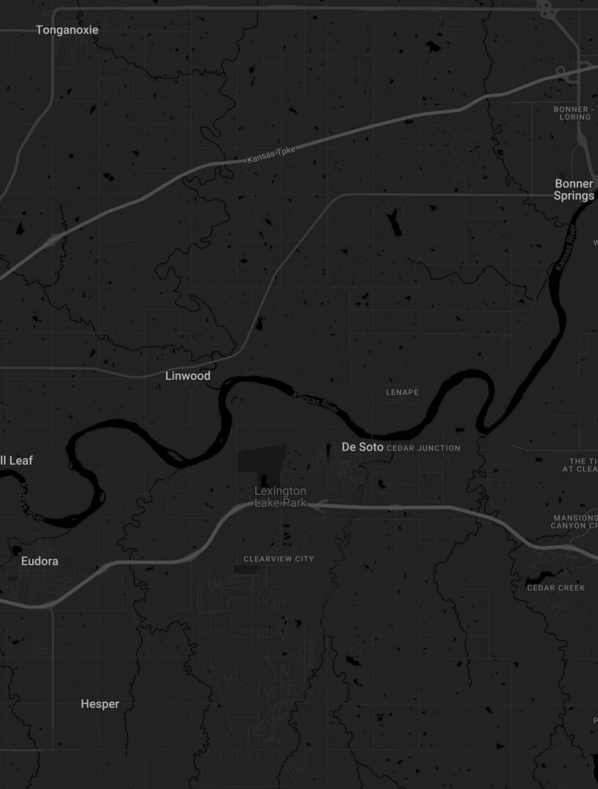 Map of important locations in the missing case of Randy Leach.