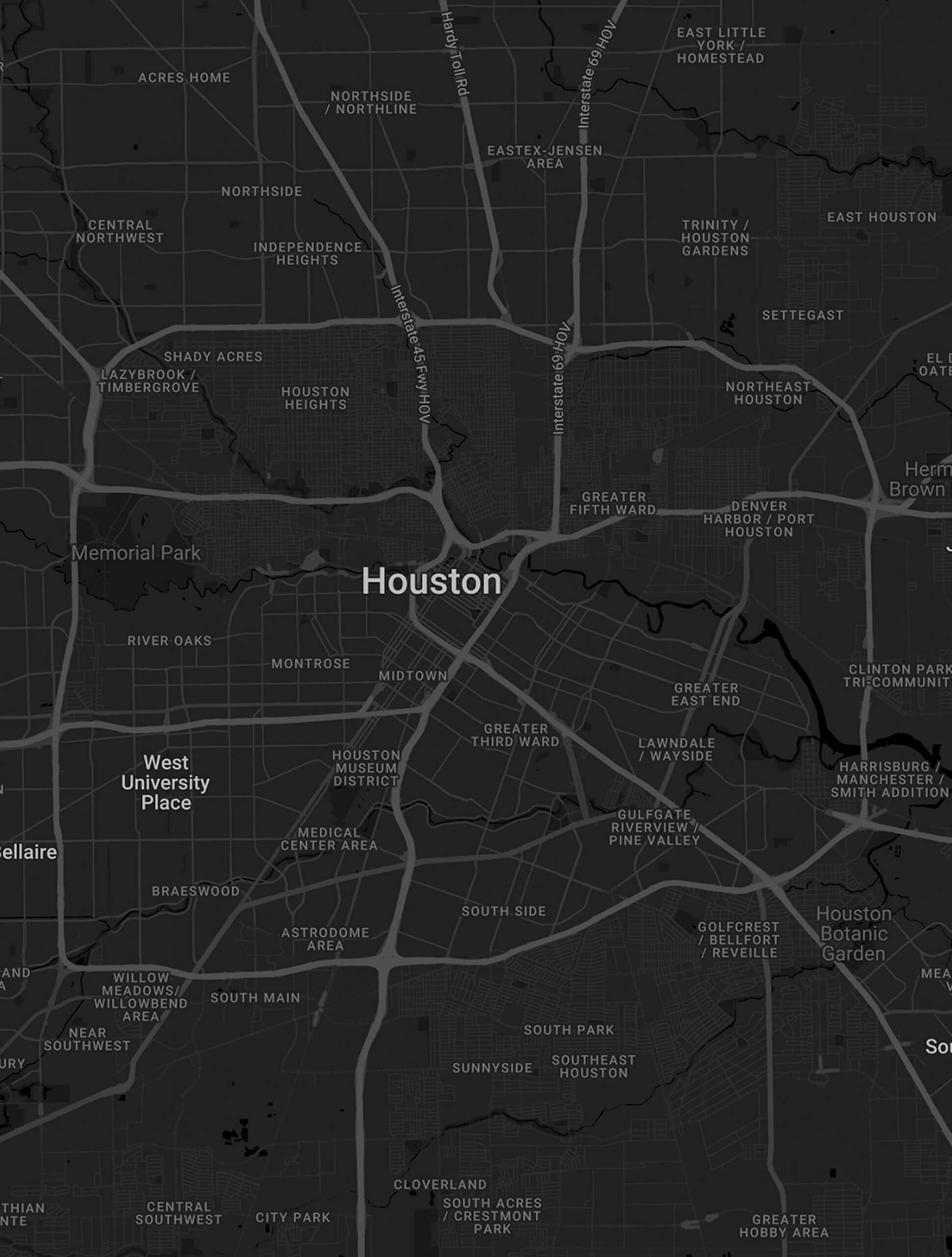 Houston Map for Lover's lane episode