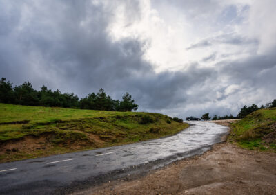 Road in the Somosierra mountain pass