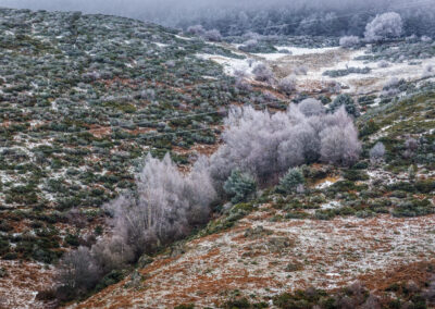 Terrain surrounding the Somosierra mountain pass
