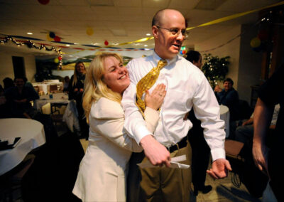 The celebration following Tim’s release from prison.