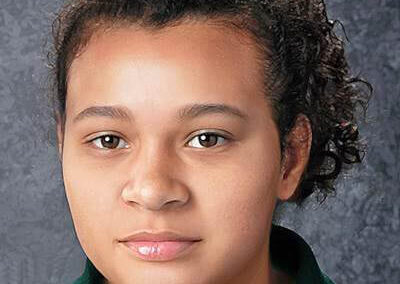 Monique age-progressed to 19 years old.