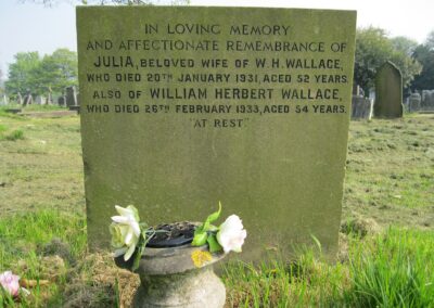 Julia and William Herbert Wallace’s grave.