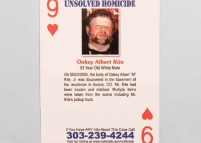 Oakey “Al” Kite is featured as the 9 of Hearts in Colorado’s cold case playing cards deck.