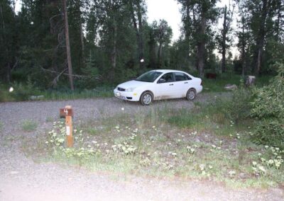 Mike Bullinger’s getaway car parked at the Pacific Creek Campground in the Bridger-Teton National Forest in Moran, Wyoming.