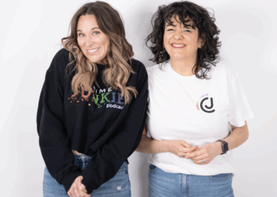 Ashley Flowers and Brit Prawat posing