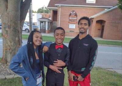 Christion with his siblings, Chryssie and Chris Jr.