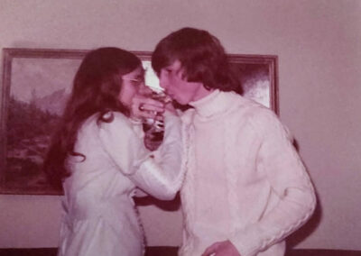 Linda and Don at their wedding in February 1975.