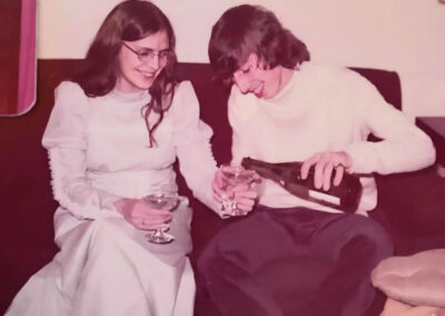 Linda and Don at their wedding in February 1975.