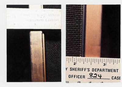 The fingerprints on the window frame of the Church’s house.