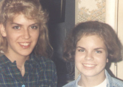 Carmen Van Huss with her sister Pam Francis