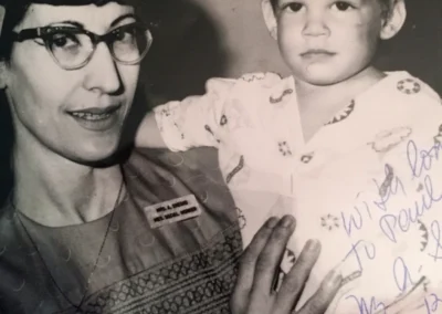 Paul “Jack” with a social worker after he was found in New Jersey