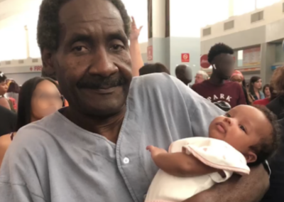 Bubba Johnson with his grandchild
