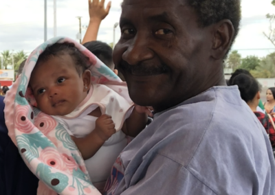 Bubba Johnson with one of his grandchildren