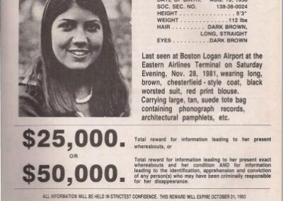 A missing persons flyer of Joan Webster