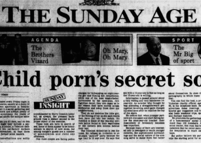 The front page headline of The Age on June 7, 1992