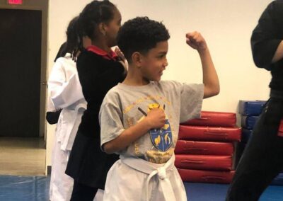 Jo-Jo in a karate class