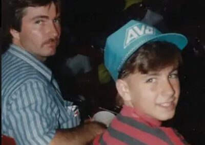13-year-old Keith with his father, Gregg.