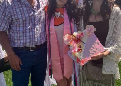 The Casias family. From left to right: Mark, Sierra and Melissa.