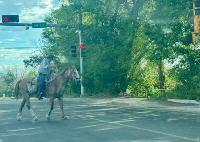 Rick Valerio on horseback
