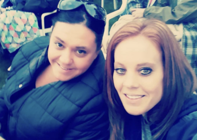 Kacee (right) with her sister, Kylee