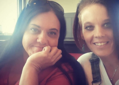 Kacee (right) with her sister, Kylee