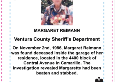 Margaret Reimann’s cold case playing card