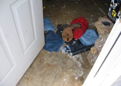 Some of Brittany’s clothes on the bedroom floor
